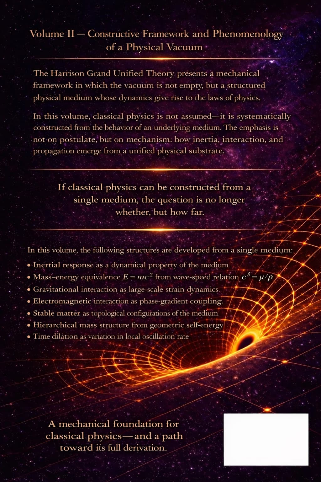 Volume II: Framework and Phenomenology back cover