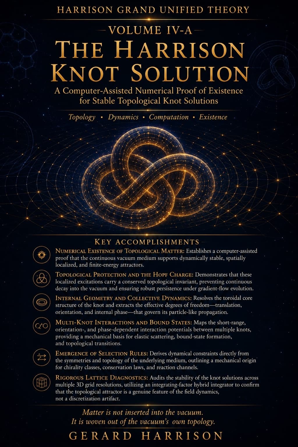 Volume IV-A: The Harrison Knot Solution front cover
