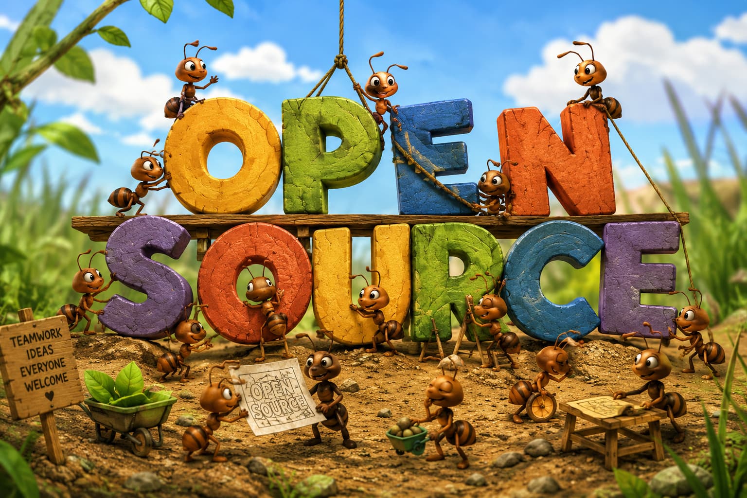 A community of contributors working together to build an open-source project